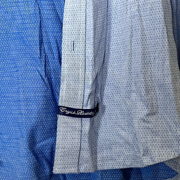 English Laundry | Blue long sleeve button down dress shirt size large - Picture 7 of 12